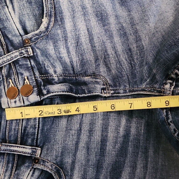 BKE Blue Distressed Payton Style Jeans Mid Rise Bootcut Size 30 X 31.5 Stretchy - Picture 6 of 15